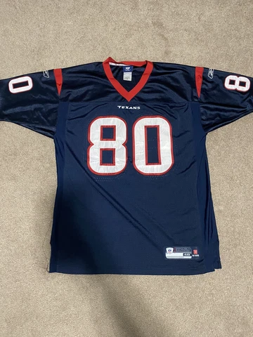 Reebok Authentic NFL Jersey Andre Johnson Blue Houston Texans Size 48 Cover