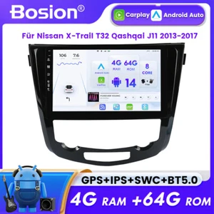 Carplay Für Nissan X-Trail T32 Qashqai J11 AutoRadio Stereo GPS Navi Android 14 - Bild 1 von 20