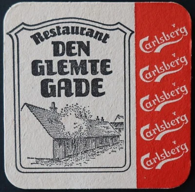 Sous-bock bière CARLSBERG Hof Restaurant Den Glemte Gade beermat coaster 1 - Photo 1/2