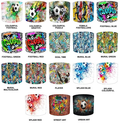 PREMIER LIGHTING LIMITED Soccer Football Graffiti Lampshades Ceiling Lights Pendant shades & Table Lamps.