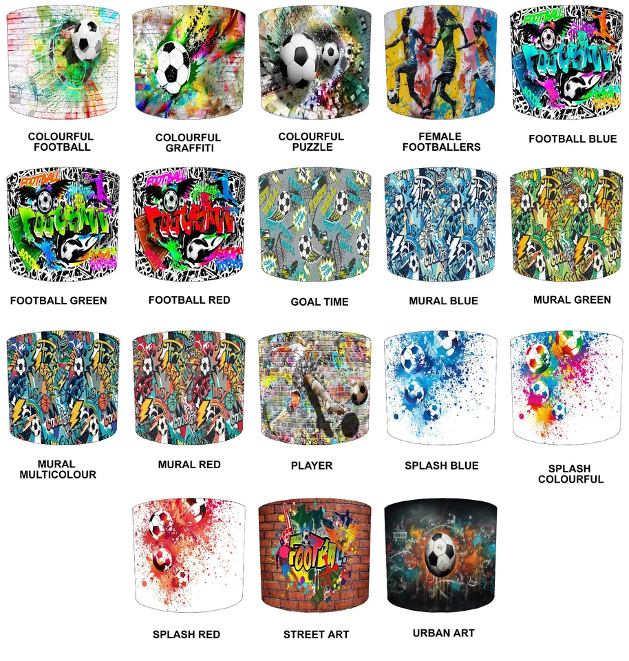 Lámparas de mesa de graffiti de fútbol colgantes de techo para dormitorio Foto 1 de 1