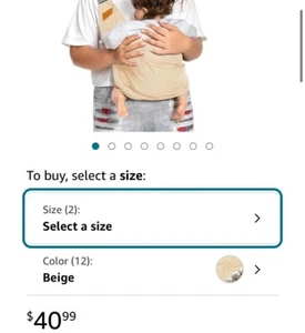 Shiaon Baby Sling Carrier Newborn to Toddler, Easy Adjustable Baby Carrier - Picture 1 of 9