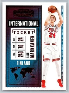 2020-21 Panini Contenders #17 Lauri Markkanen International Ticket Chicago Bulls - Picture 1 of 2