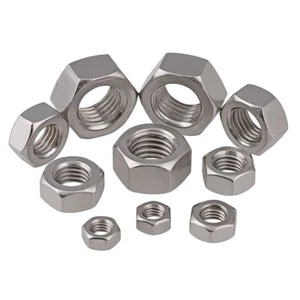 M1-M36 Hex Full Nuts Hexagon Nuts 304 Stainless Steel DIN 934 - Foto 1 di 8