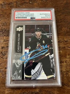 Christian Fischer Signed Upper Deck Card Psa Dna Coa Slab Coyotes Autographed - Picture 1 of 2
