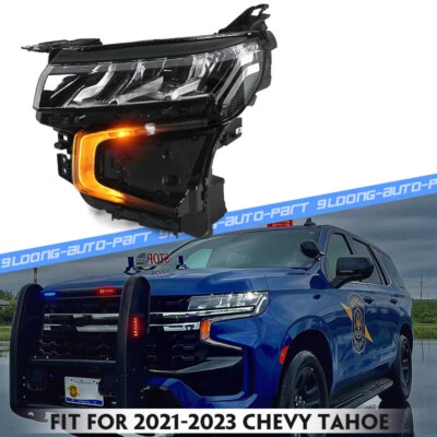 Driver For 2021-2023 Chevy Tahoe Suburban LED Headlight w/Halogen Turn Signal LH - Image 1 of 4