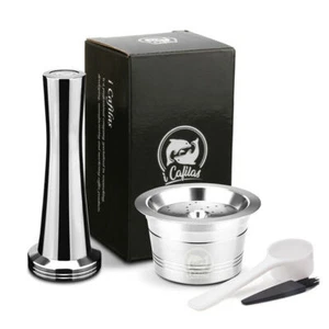 Metal Reusable Filter Coffee Capsule Pods Tamper Kit For Caffitaly Kfee Machine - Picture 1 of 7