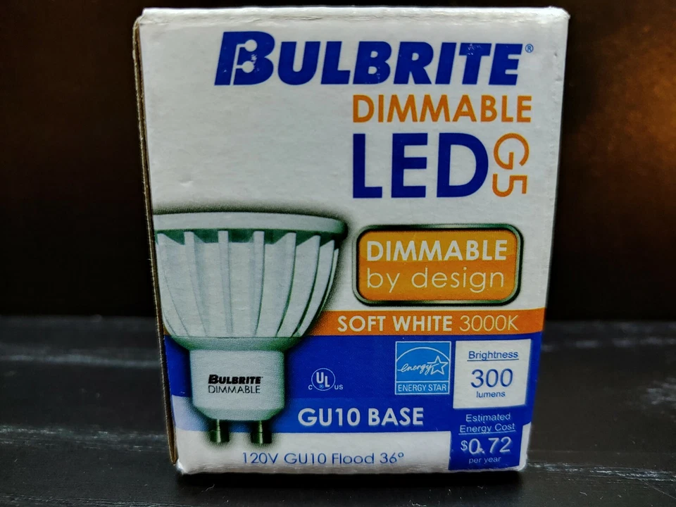 New BULBRITE Dimmable LED 6W MR16 GU10 Base 3000k Soft White Light 120V 771172 - Image 1 of 4