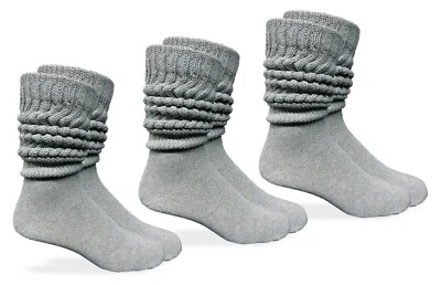 Calcetines Jefferies Para Hombre Slouch Scrunch Gruesos Pesados Algodón Tejido Calcetines 3 Pares Foto 1 de 4