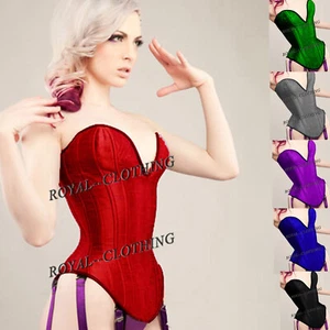 Corsetto raso superbusto resistente 20 acciaio disossato vita lunga allenamento overbust P99-SF - Foto 1 di 30