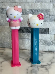 NWOT Hello Kitty Set of 2 Blue Pink Tropical Pez Dispensers - Picture 1 of 7