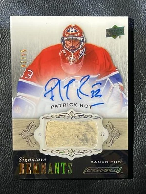 PATRICK ROY 2018-19 Upper Deck Engrained Signature Remnants Auto 7/15 SR-PR - Image 1 of 2