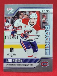 2024-25 NHL TOPPS NOW Sticker #164 Lane Hutson RC Montreal Canadiens v;G - Picture 1 of 2