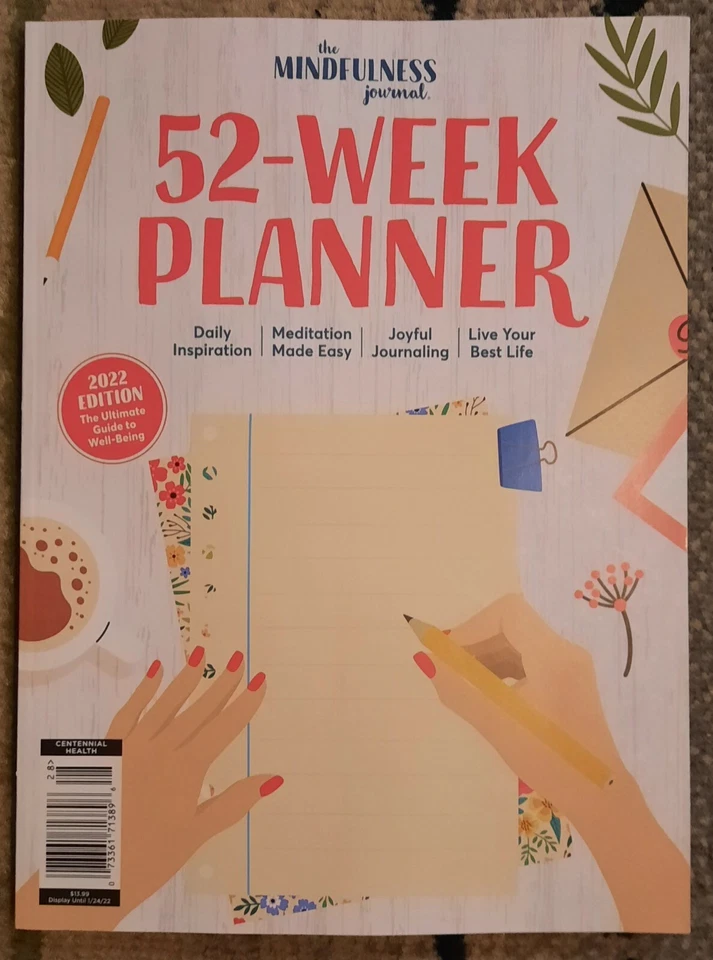 the MINDFULNESS journal Magazine 52-WEEK PLANNER Guide Well-Being - Image 1 of 1