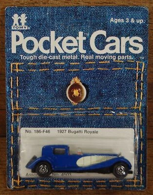 Coches de bolsillo Tomy Tomica 1927 Bugatti Royale 186-F46 de colección SIN PERFORAR Foto 1 de 4