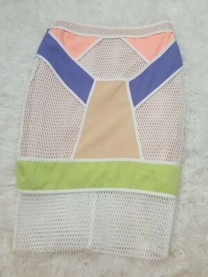 Falda Estampado Geométrico Bloque Color Rosa Sin Fin Funky Abstracto Talla Pequeña  Foto 1 de 4