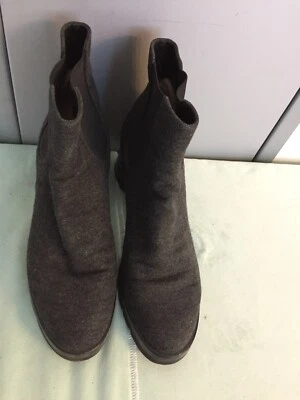 Walter Steiger Grey Chunky Hand Made Fabric Chelsea Ankle Boots - Size 40 - Изображение 1 из 4