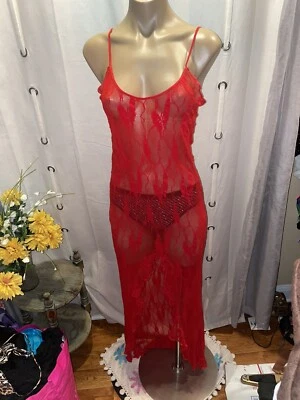 Leg Avenue красный кружева белье платье длинный размер королева размер XL.  Сексуальный - Изображение 1 из 4