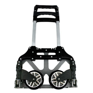Carrello pieghevole in alluminio carrello a spinta carrello pieghevole a mano bagaglio 170 libbre - Foto 1 di 11