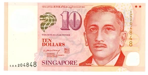 Singapore ... P-48a ... 10 Dollars ... ND (2005) ... *UNC* Prefix : "6AA" - Picture 1 of 2