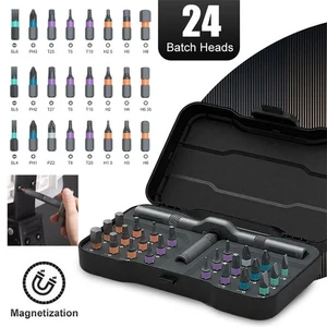 Home Repairs 24 In 1 Multi Bit Magnetic Screwdriver Set Multifunctional Toolbox  - Picture 1 of 17