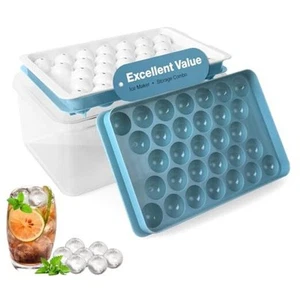 Ice Cube Tray Freeze Set: Sturdy Reusable Freezer Ice Trays For Drinks, - Picture 1 of 8