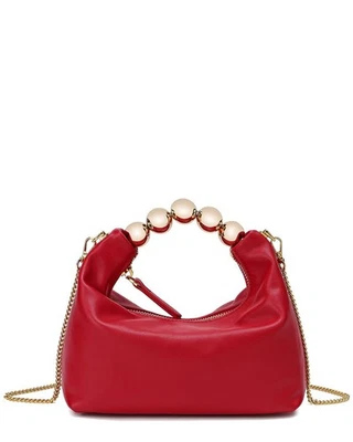 Bolso de hombro Tiffany & Fred Paris de cuero liso con asa superior para mujer rojo Foto 1 de 3
