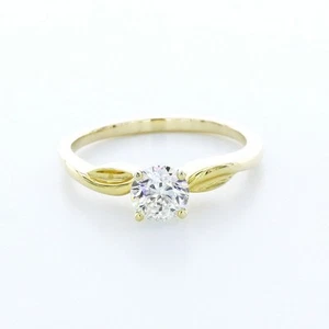 ANILLO SOLITARIO VINTAGE CON PUNTA DE ORO 14K CORTE REDONDO D/VVS2 DIAMANTE CREADO EN LABORATORIO 1,0 QUILATES - Imagen 1 de 4