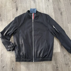 Wulful Herren lässige leichte Windbreaker Bomberjacke schwarz Größe L - Bild 1 von 13