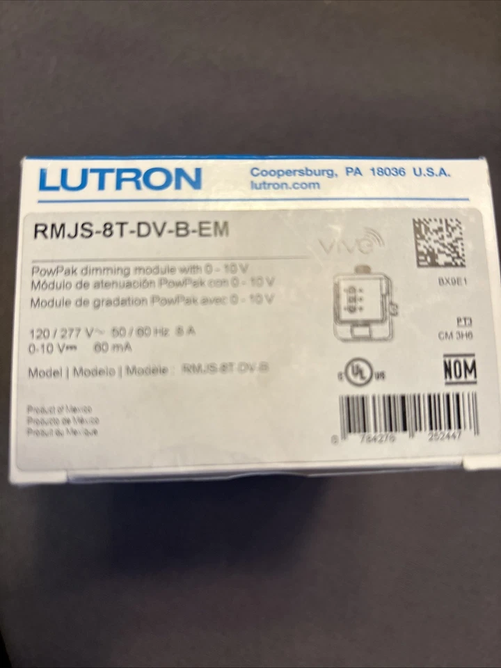 Lutron Vive RMJS-8T-DV-B-EM 0-10v Foto 1 de 2
