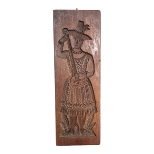 Antique Large Springerle Speculaas Double Sided Man & Woman Folk Art Cookie Mold - Picture 1 of 11