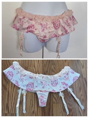 Винтажные Victoria's Secret сексуальный маленькие вещи русалки атласный подвязки юбка стринги - Изображение 1 из 4