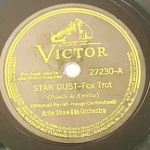 Artie Shaw & His Orchestra - Star Dust / Temptation - Victor Record 27230 - Picture 1 of 4