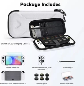 Younik Switch OLED Case for Switch OLED Model 2021, Portable Switch OLED Travel - Picture 1 of 24