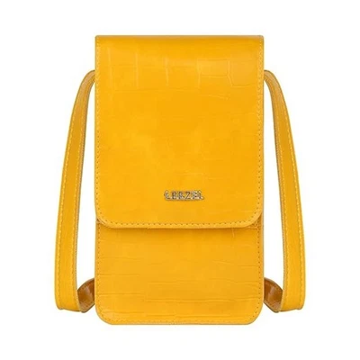 Yellow Sling bag Wallet For girls & womens pure leather Bi fold wallet for gifts - Image 1 of 4