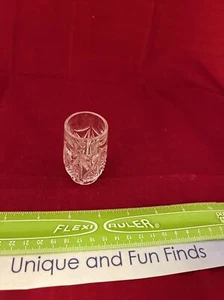 Clear Cut Glass Toothpick Holder Diamond Pattern EUC - Picture 1 of 4