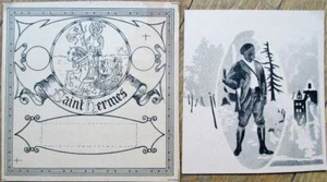 PAIR Printer's Proof 1930s Bottle Labels - Saint Hermes & Dragon - Picture 1 of 1