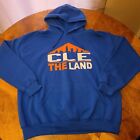 Cleveland Cavaliers The Land Pullover Hoodie Sweatshirt Blue SIZE Men's LARGE 