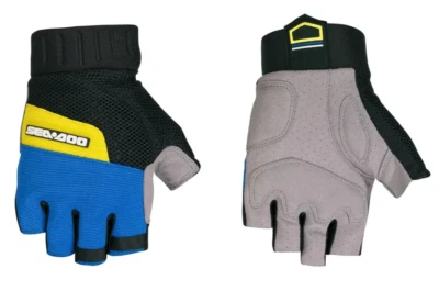 New OEM Sea-Doo Royal Blue Unisex Choppy Shorty Gloves, Size X-Large 4463331283 - Image 1 of 4