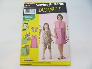 Simplicity Schnittmuster UNGESCHNITTEN 2378 Mädchen Kleid Tunika Top & Shorts Größe 7-14 - Bild 1 von 5