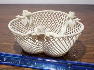 Ballybegs Korb Basketware von Belleek Pottery (Irland) - MAKELLOSER ZUSTAND - Bild 1 von 11