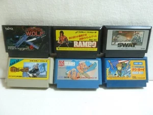 Wholesale Famicom Battle Game Lot of 6 Japan Tested Used Rambo Operation wolf - Picture 1 of 20