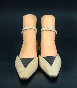 New Brunello Cucinelli Leather Rice Sandal Ankle Strap Flat EUR 37/US 6.5-7 - Picture 1 of 5