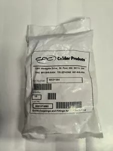 LOT x10Pcs CPC MCD1204 Valved Panel Mount Coupling Body 1/4 PTF - Picture 1 of 6