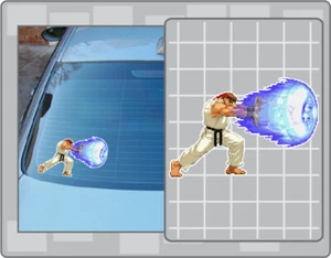 RYU Vinyl Aufkleber #3 Auto LKW Fensteraufkleber Street Fighter Hadoken Decal - Bild 1 von 1