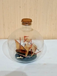 miniature composition ship in a bottle - Picture 1 of 9