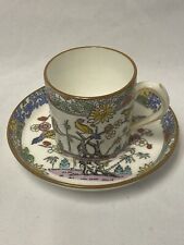Vintage Mintons England Demitasse Coffee Teacup Cup & Saucer Birds