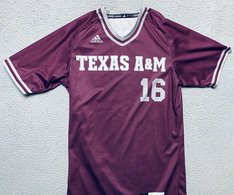Texas A&M Aggies Jersey Womens Size Large Red Adidas Soccer College Football Cover