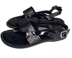 Johnston Murphy Women’s Black Leather Strappy Sandals Size 7.5 - Picture 1 of 9