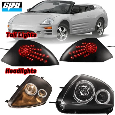 Juego de 4 faros proyectores + luces traseras LED para Mitsubishi Eclipse 2000-2005 Foto 1 de 4